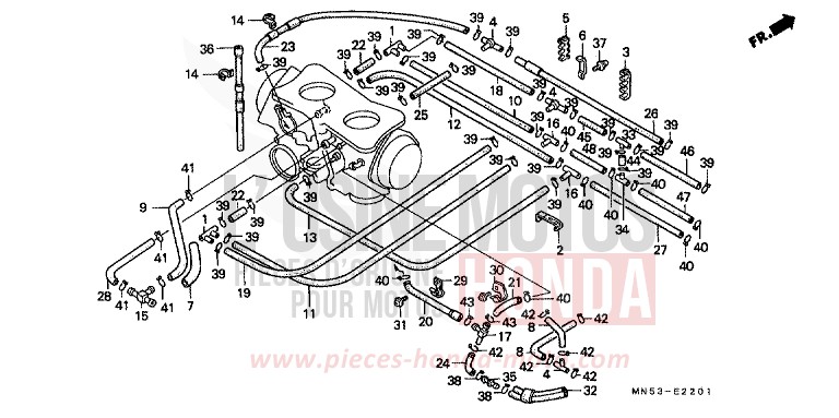 ROHRE (1) (GL1500K) von Gold Wing R114J (R114J) von 1989